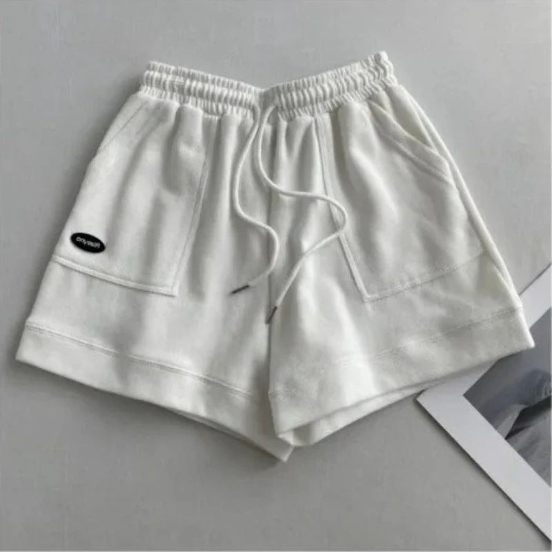 2025 Women's Comfortable Loose Wide-legged Drawstring A Pants Slim Waist Slim Fit Casual Home Versatile Sports Shorts New