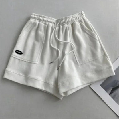 2025 Women's Comfortable Loose Wide-legged Drawstring A Pants Slim Waist Slim Fit Casual Home Versatile Sports Shorts New