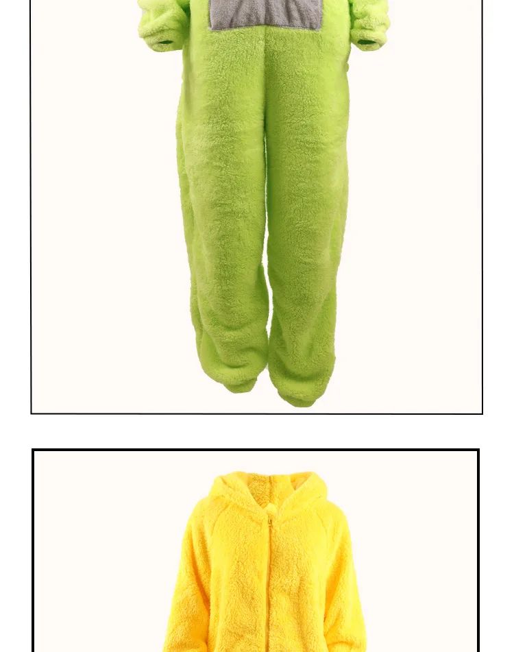 Adorable Baby Antenna Winter Pajamas Adult Children Boys Girls Cartoon Home Clothes Overalls Sleepwear for Teenage Girls