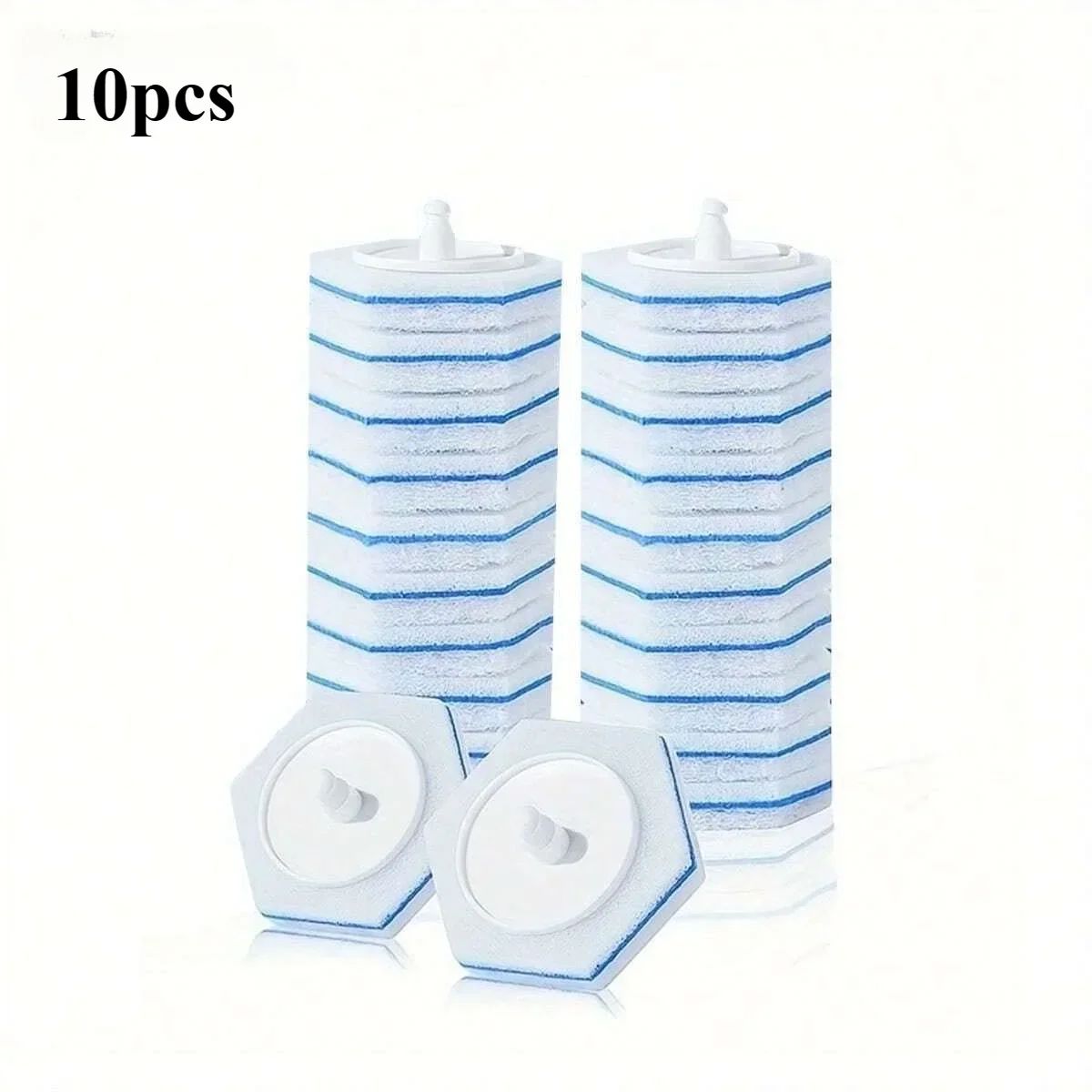 2/10/20pcs Escova de Vaso Sanitário Atualizada com Cabo, Refis de Cabo de Limpeza Descartáveis Compatíveis com Vaso Sanitário