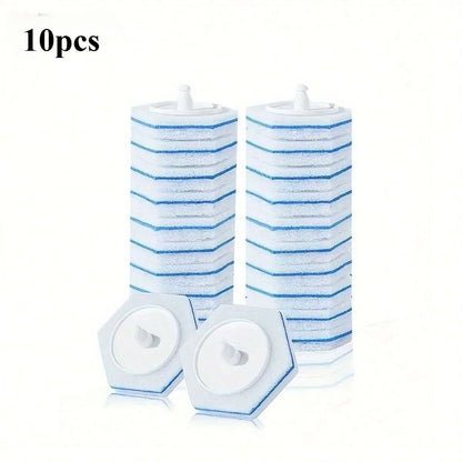 2/10/20pcs Escova de Vaso Sanitário Atualizada com Cabo, Refis de Cabo de Limpeza Descartáveis Compatíveis com Vaso Sanitário
