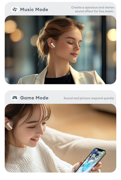 Lenovo LP5 PRO Wireless Bluetooth 5.4 Earphones TWS HiFi Sound Gaming Earbuds LP5Pro Sport headset Long Standby with Mic 2025
