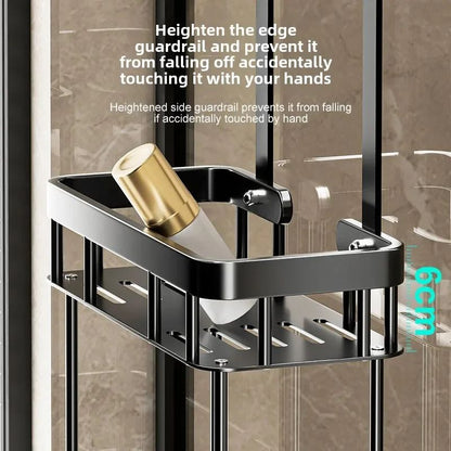 Cesto de Ducha Sem Furo | Cesto Organizador de Porta de Vidro para Banheiro | Suporte para Toalhas para um Espaço de Banho Conveniente