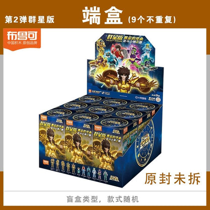 Blokees Saint Seiya Galaxy Versão 2 Bonecos de Ação Camus Hyoga Dohko Milo Shiryu Pegasus Nachi Anime Brinquedos Presentes Infantis