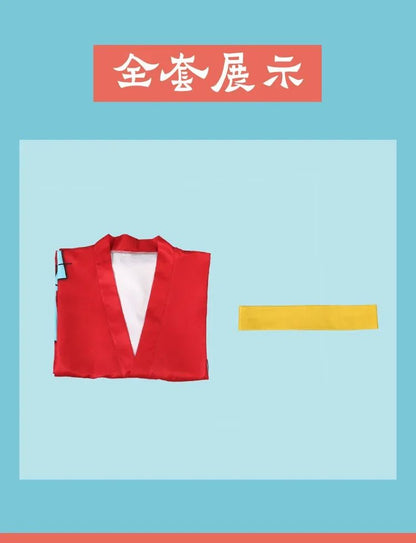 Anime Luffy Cosplay Costume, Wano Country Monkey Cosplay Kimono pour hommes adultes chapeau cardigan rouge, olympiques Halloween