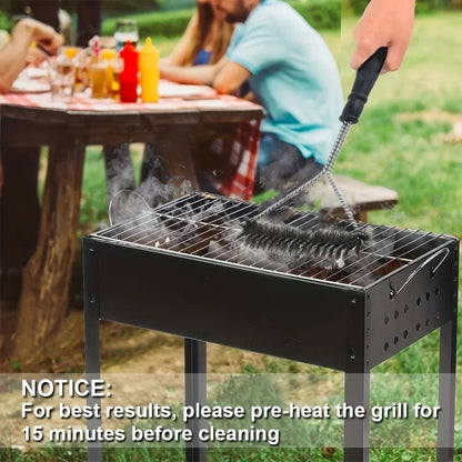 Barbecue Grill BBQ Brush Clean Tool Grill Accessories Stainless Steel Bristles Non-stick Cleaning Brushes Barbecue Accessories