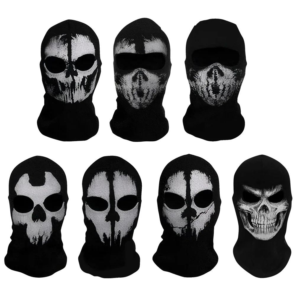 Halloween new mask Black Mask Balaclava Beanies Hats Men Ghost Skull Full Face Warmly Mask Hood Beanie Ggorros Hombre Casquette