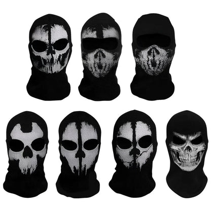 Halloween new mask Black Mask Balaclava Beanies Hats Men Ghost Skull Full Face Warmly Mask Hood Beanie Ggorros Hombre Casquette