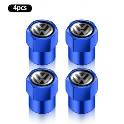 4 Peças Tampas de Válvula de Pneu de Roda de Carro de Liga de Alumínio 3D Para Volkswagen VW Golf 4 5 6 7 Jetta Polo Caddy GTI Bora MK7 Fusca Passat b6