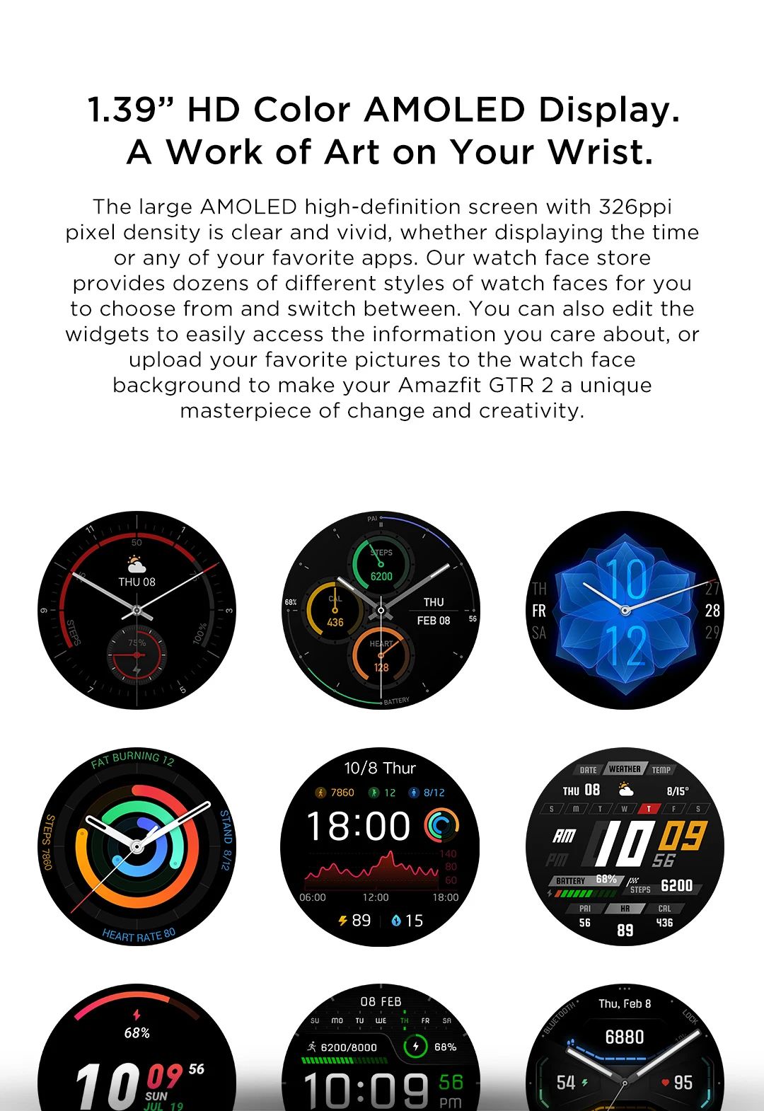 Amazfit GTR 2 Smartwatches Sem Novo Smartwatch Masculino À Prova D' Água 5ATM GPS 95% Novo De Exposição Esporte Relógio Masculino Recondicionado