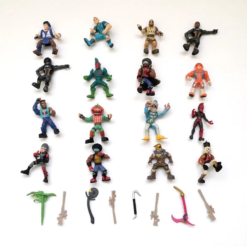 5 Peças Novo Jogo PVE PVP Raro Soldado Fortniting com Arma de Fogo Boneco Modelo Coleção Limitada Brinquedo de Presente Para Criança Menino Menina Adulto