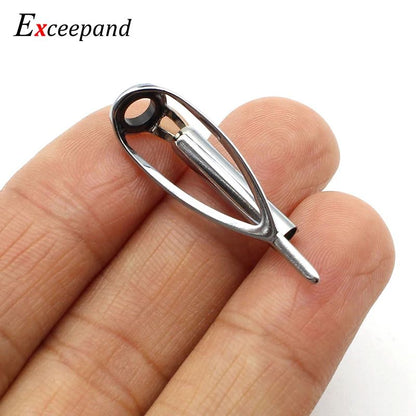 Exceepand Sliver Livre de Emaranhados Ponteira Guia para Vara de Pesca de Spinning e Casting Construção Reparo Anel de Linha Olhal Arco-Íris