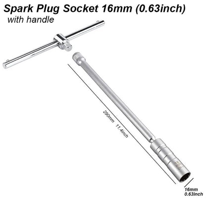Chave Magnética Soquete Vela Ignição Ferramenta Cachimbo Articulada Extensor Longo Instalar Substituir Kit Reparo Torque Remover Folga 14mm 16mm Carro Automotivo