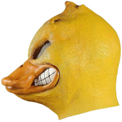 Halloween Costume Yellow Duck Head Party Animal Mask Cosplay Prop Latex Masks Green Fish Mask Funny Duck Bill Realistic Masks