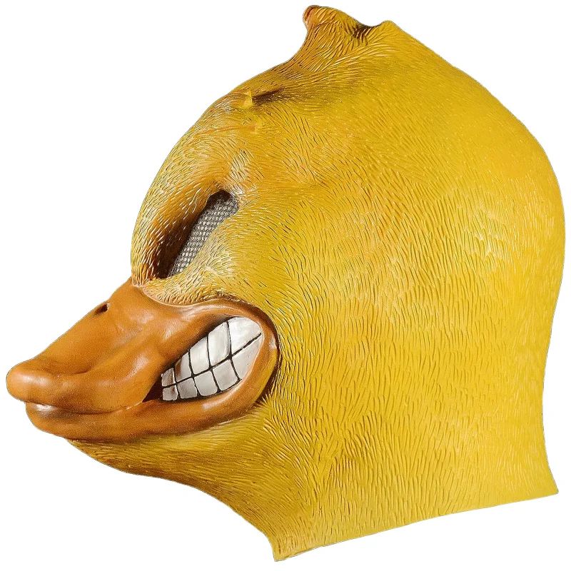 Halloween Costume Yellow Duck Head Party Animal Mask Cosplay Prop Latex Masks Green Fish Mask Funny Duck Bill Realistic Masks