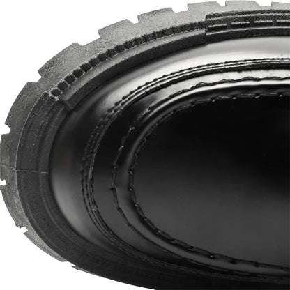 Fashion Thick Sole Leather Men Casual Shoes Classic Formal Business Men Dress Shoes Breathable Lace-Up Handmade Shoes Moccasins