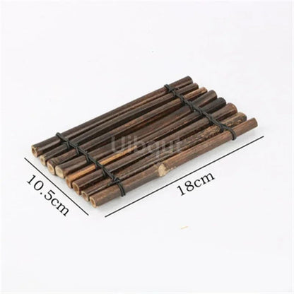 Japanese Korean fence plate Cuisine Sushi Boats Bamboo Creative Exquisite Sushi Tools Vintage bamboo sushi dish bamboo fence