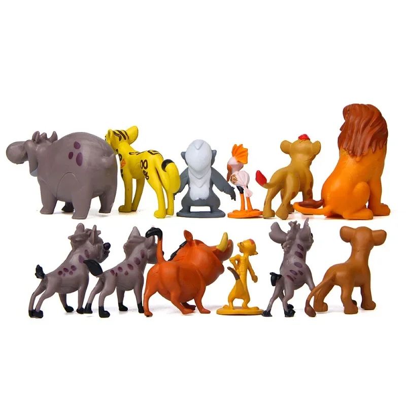 12 Peças/Conjunto Anime Desenho Animado A Guarda do Leão Rei Kion Simba PVC Figuras de Ação de Alta Qualidade Bunga Beshte Fuli Ono Bonecos de Brinquedo