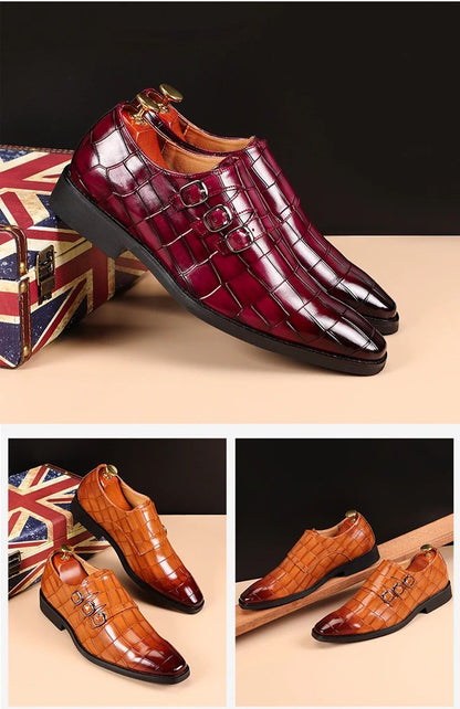 Slip on Dress Shoes Men Oxfords Fashion Business Office Men's Shoes Classic Luxury Leather Male Suits Shoes Italian Wedding Shoe