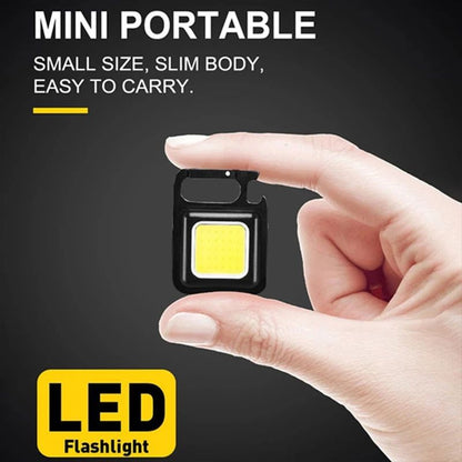 Portable Keychain Light Mini Multifunctional Camping Flashlight USB Rechargeable Work LED Bright COB Pocket Clip Lantern 1-10Pcs