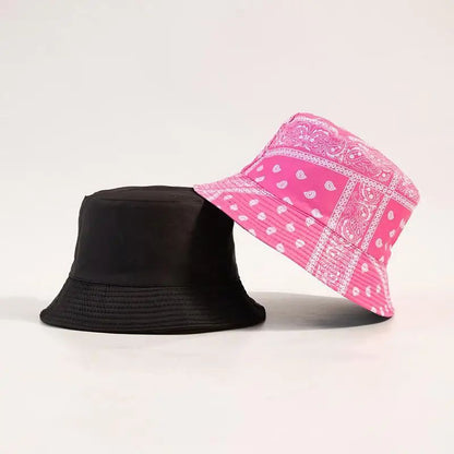 New Street Graffiti  Men's Bucket Hat Double-Sided Hip Hop   Outdoor Women Caps Beach Sun Protect Fishing Unisex Bonnet