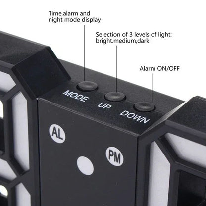 3D LED Digital Clock Wall Decoration Glow Night Mode Decoration for Home Adjustable Electronic Watch Clock Decor Clocks Garden