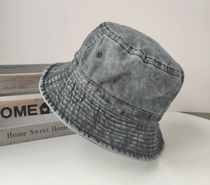 Korean Big Head Washed Denim Bucket Hats Men Cotton Sun Hat Plus Size 64cm Oversize Bob Panama Unisex Big Size Fisherman Cap