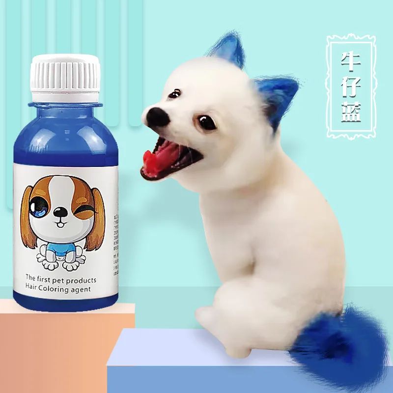 Pasta de Tintura para Pelos de Animais de Estimação Duradoura para Cães, Pasta de Tintura de Poodle Bichon, Removedor de Manchas Coloridas em Pó 100ML