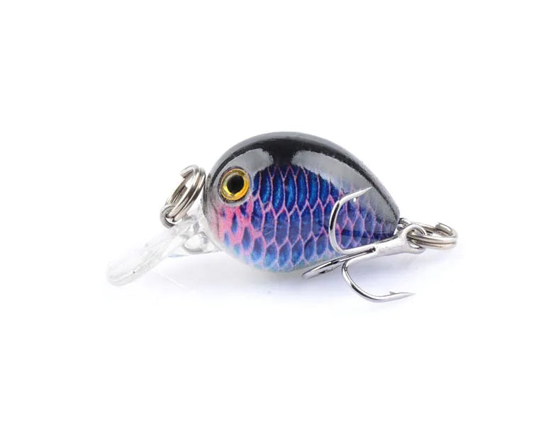 Novo Wobbler de Pesca para Carpa Isca Artificial Anzol Único BKK Isca Falsa a Laser Luya Rocha Água Flutuante "Homenzinho Gordo" 3,3CM/2G