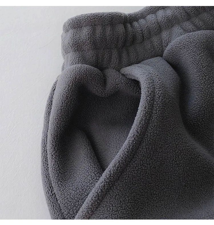 Thick Warm Fleece Lined Wide Leg Casual Sweatpants Women's Autumn Winter plus Size Cuffed Slimming Loose Fit Sport Pants