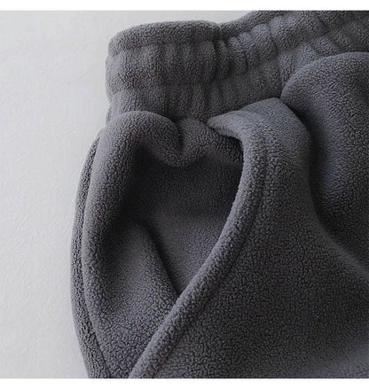 Thick Warm Fleece Lined Wide Leg Casual Sweatpants Women's Autumn Winter plus Size Cuffed Slimming Loose Fit Sport Pants