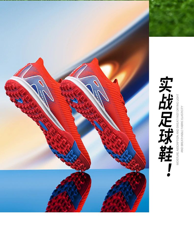 New Men Football Boots Cleats Long Spikes Outdoor Sport Soccer Shoes Adult Training Boys Non Slip Breathable Match Comfortable