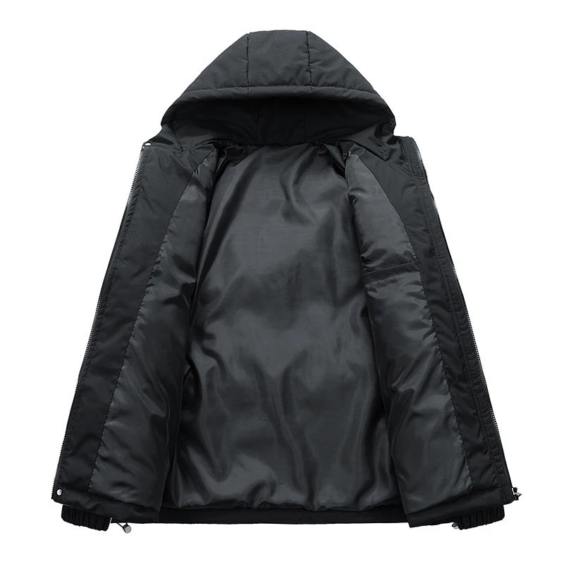 Jaqueta Curta de Pesca de Inverno da Moda, Gola Alta, Solta, Acolchoada com Algodão, Jaqueta Quente à Prova de Frio Tamanho Grande para Adolescentes