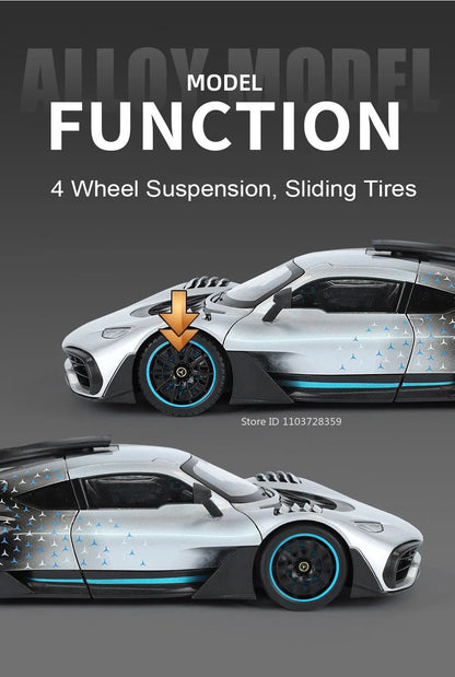 1:18 UM GT Miniatura Sports Car Modelo Brinquedos Liga Diecast Supercarros Som Luz Portas Abertas Absorção de Choque para Presentes Infantis
