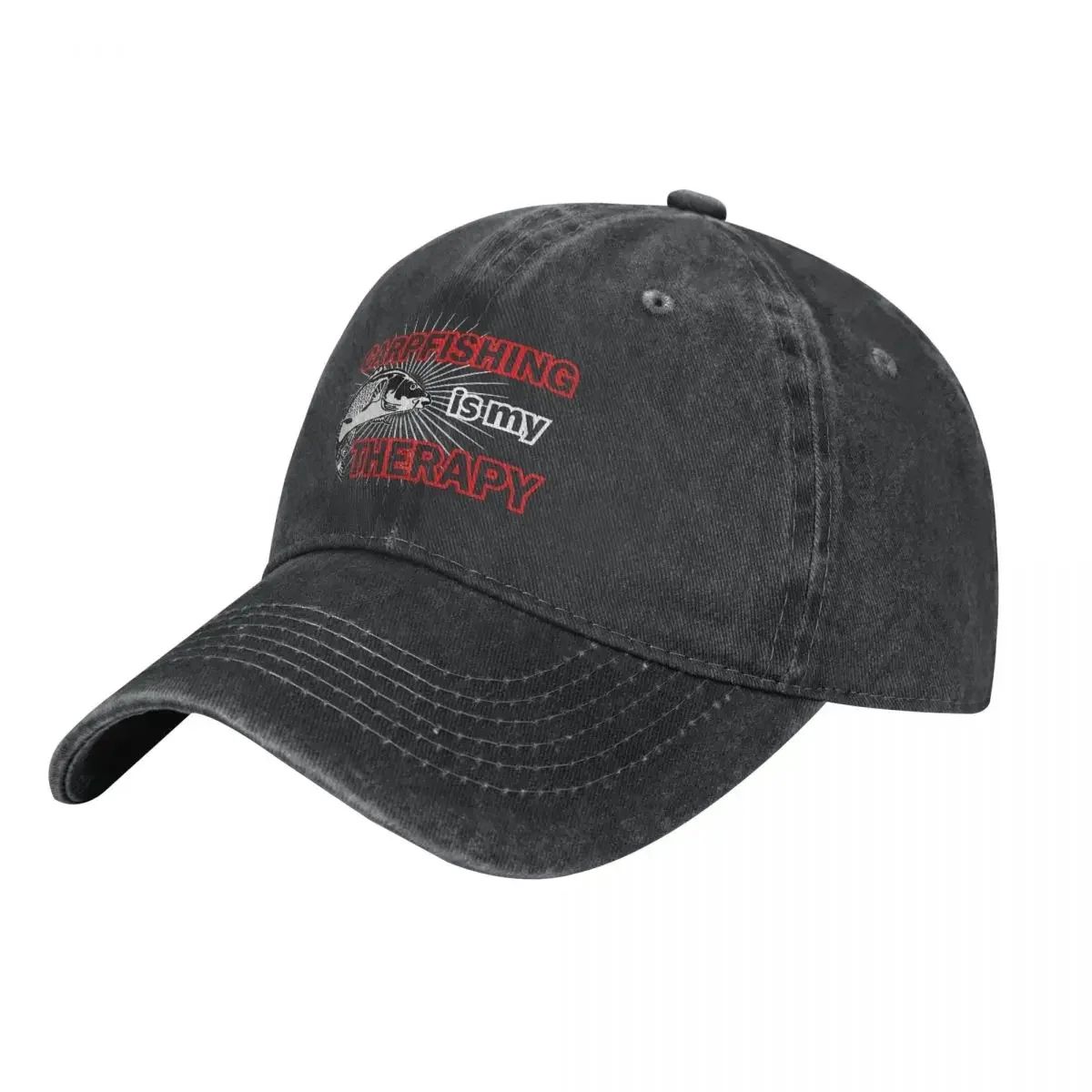 Boné de Beisebol Masculino Lavado Carpfishing Is My Therapy Bonés Trucker Snapback Chapéu de Papai Pesca de Carpas Chapéus de Pescador