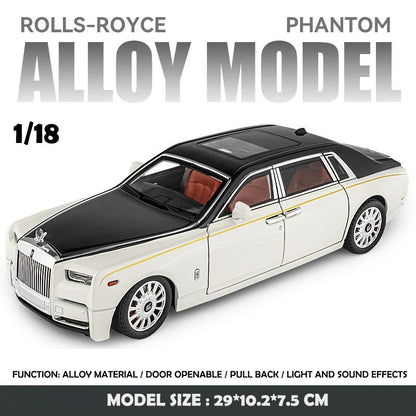1:18 Big Size Diecast Rolls Royce Phantom Alloy Car Model Collective Miniature Voiture Boyfriend Car Gift Home Decor Toys Boys