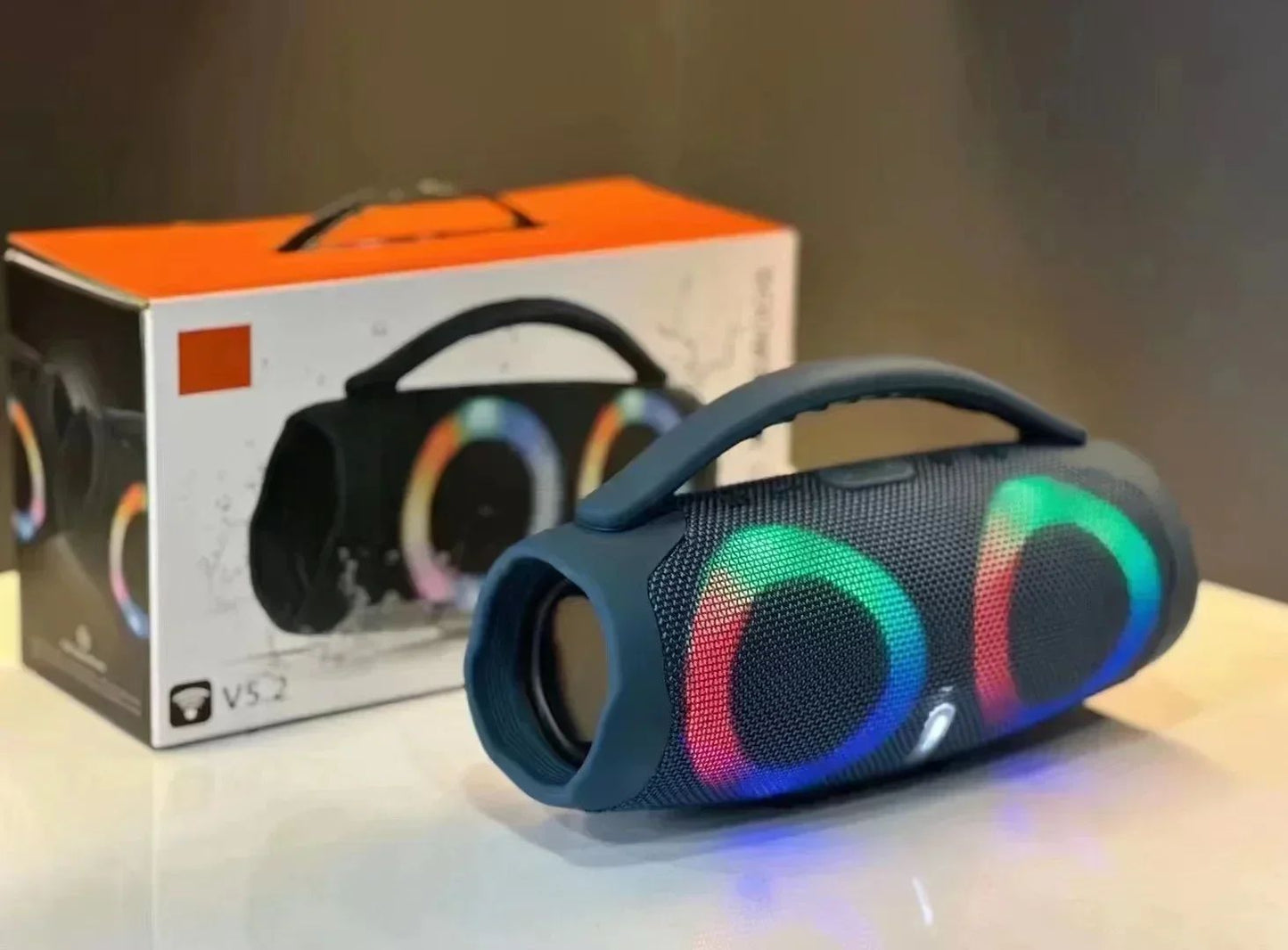 Portable Waterproof 100W High Power Bluetooth Speaker RGB Colorful Light Wireless Subwoofer 360 Stereo Surround TWS FM Boom Box