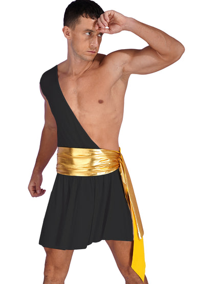 Mens Roman Toga Costume Ancient Greek Gods Senator Emperor Robe Uniform Halloween Party Cosplay Role Play Fancy Dress