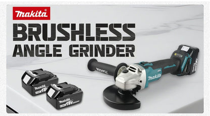 Esmerilhadeira Angular a Bateria Makita DGA406:Motor BL,Compatível com 18V,Velocidade de 8500/min,Punho Removível e Trava de Segurança para Esmerilhamento Eficiente