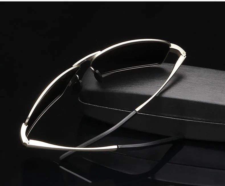 AORON Alloy Men Polarized Sunglasses Women Male Luxury UV400 Goggles Brand Design Metal Frame Glasses Driving