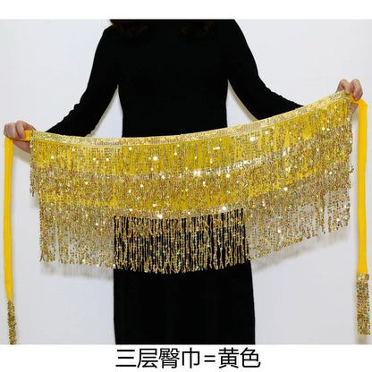 Sexy Sequins Tassel Dancewear Mini Skirt Women Clothes Jupe Femme Belly Dance Skirts Ladies Faldas Performance Stage Bottom Saia