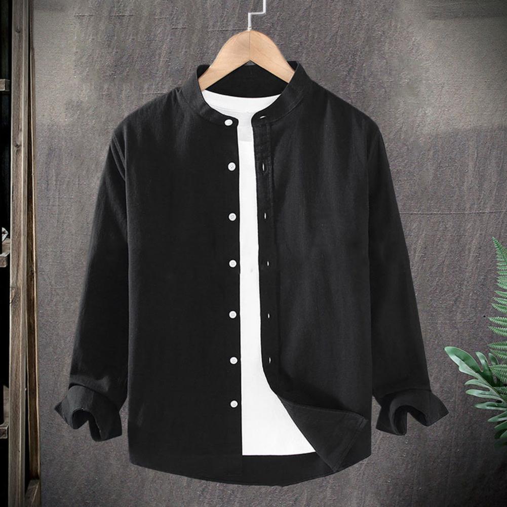 Men White Solid Vintage Shirts 2023 Mens Harajuku Fashion Oversize Shirt Male Black Casual Streetwear Blouses