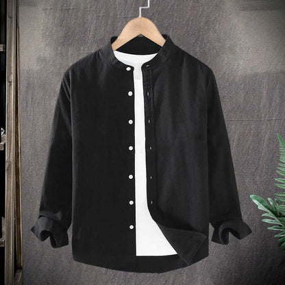 Men White Solid Vintage Shirts 2023 Mens Harajuku Fashion Oversize Shirt Male Black Casual Streetwear Blouses