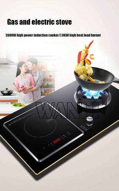 Desktop 220v Household Built-in Electric Dual-purpose Gas Stove Induction Cooker Natural Gas/Liquefied Petroleum Gas Single-burn