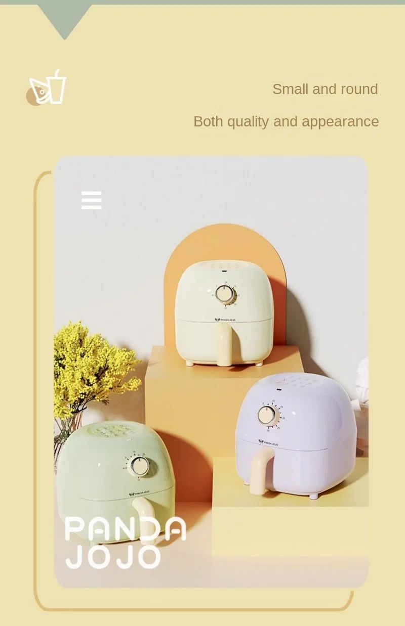 Pandajojo mini air fryer 2L home dormitory low-power oven fully automatic oil-free electric frying in one air fryers  air fryer