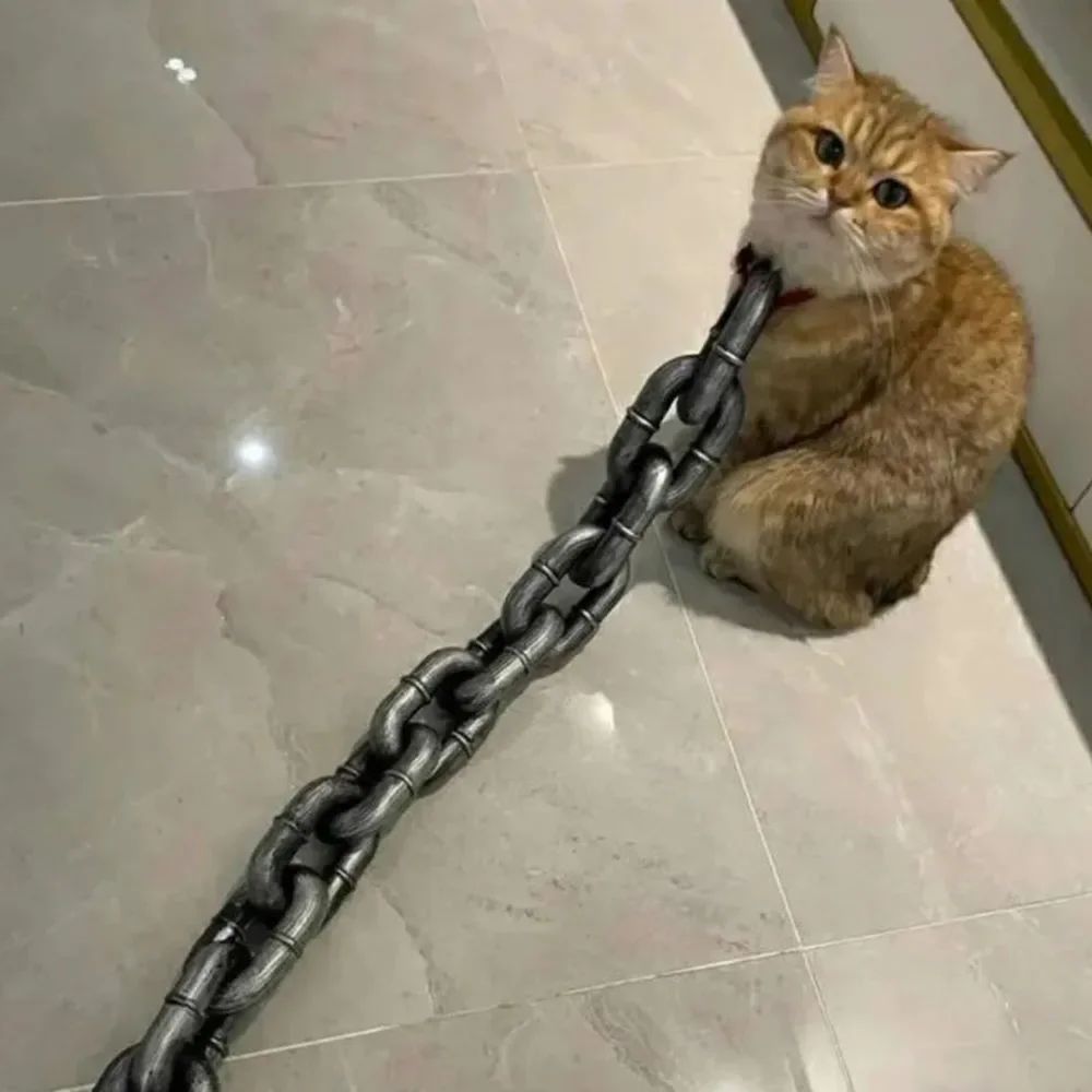 Corrente de Ferro de Simulação de Plástico Gigante para Cães Guias de Plástico Grosso para Cães Corda de Tração Divertida para Filhotes Grande Corrente de Ferro Acessórios para Cães de Estimação