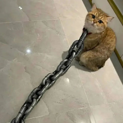 Corrente de Ferro de Simulação de Plástico Gigante para Cães Guias de Plástico Grosso para Cães Corda de Tração Divertida para Filhotes Grande Corrente de Ferro Acessórios para Cães de Estimação