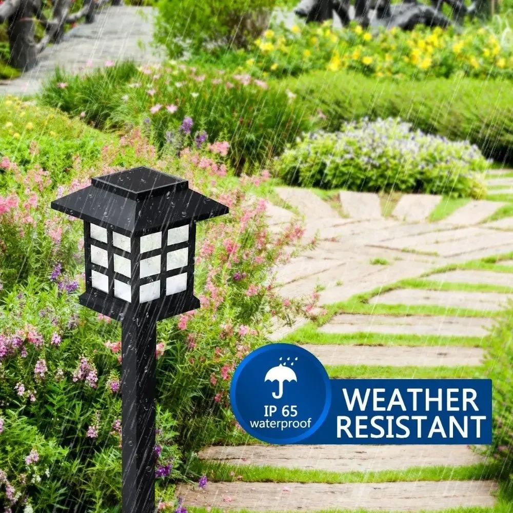 10Pack Outdoor Solar Lawn Lights Retro Small House Lamp Courtyard Garden Decoration Small Night LEd Inserted Small Palace Lights