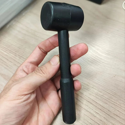 Martelo de borracha preto – ferramenta durável e versátil para bricolagem, reparos domésticos e uso industrial, perfeita para ideias de presente