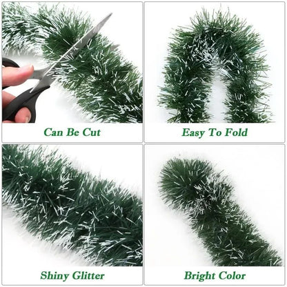 Christmas Green Cane Ribbons Party Garland DIY Xmas Tree Ornaments Green Cane Ribbons Wreath Hanging Pendent Home Decoration